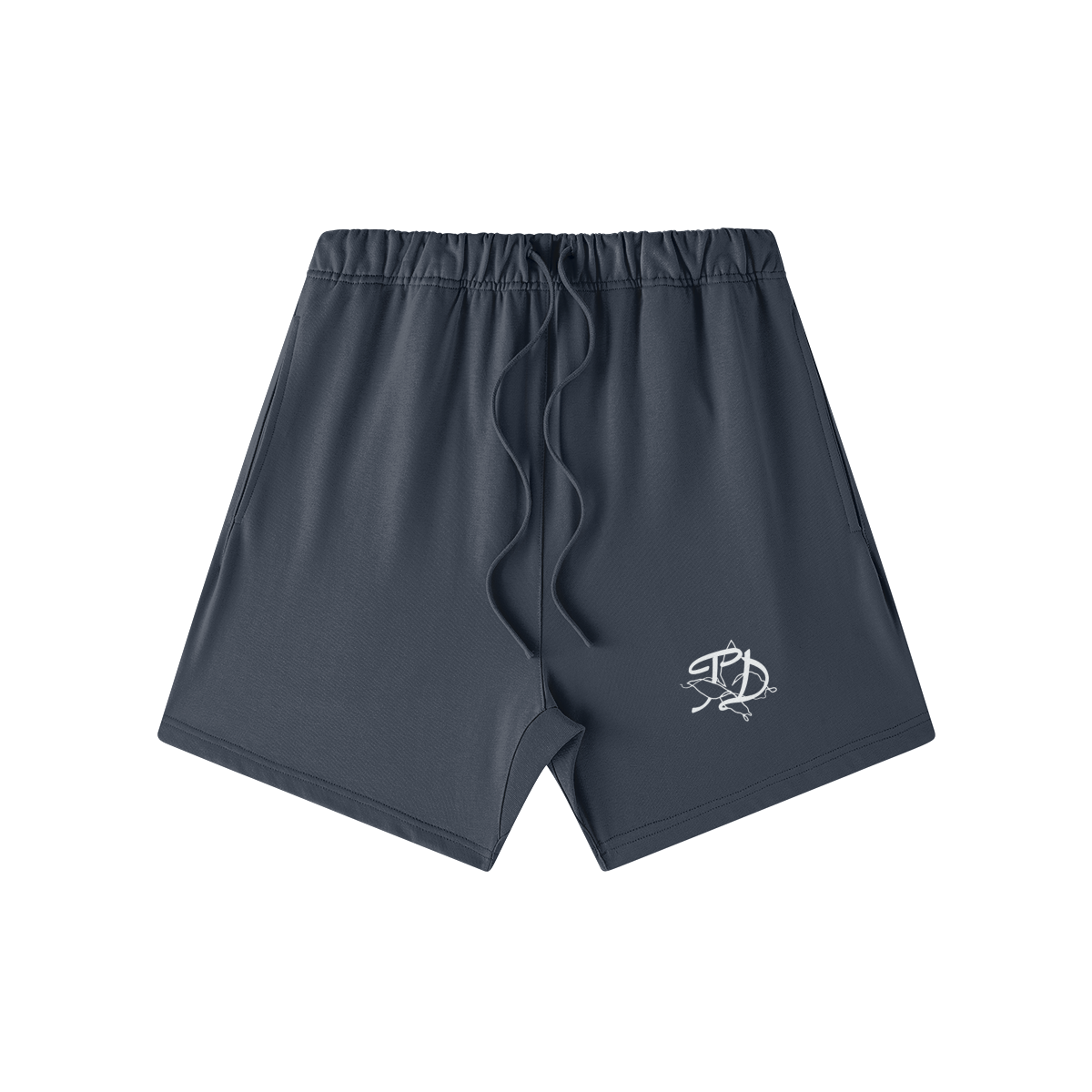 Unisex Oversized Sweat Shorts (Dark + Salmon)